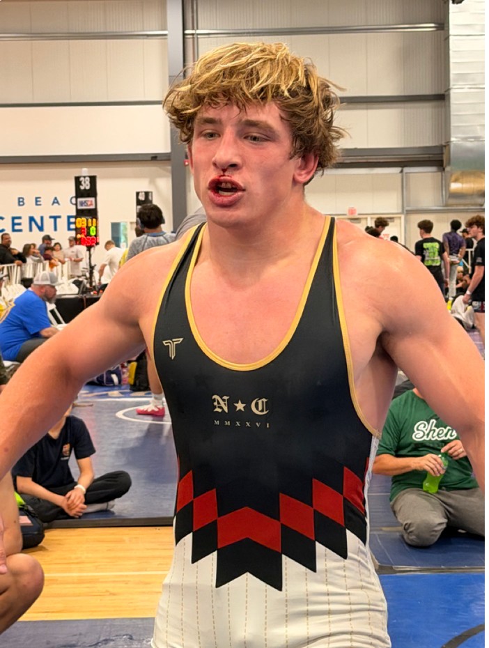 NC United national team singlet at NHSCA National Duals