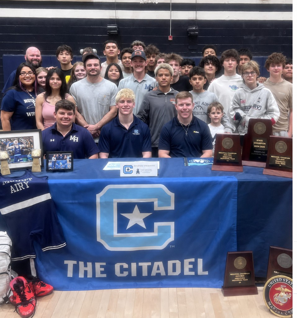 Andrew Meadows signing day with Mount Airy and The Citadel