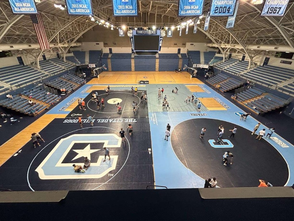 The Citadel Bulldogs wrestling at McAlister Field House