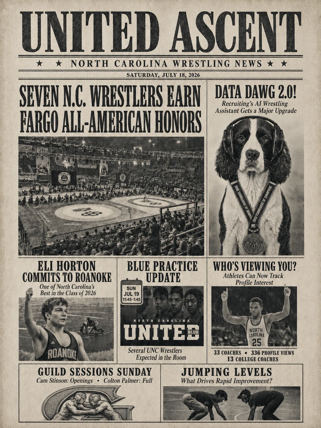 United Ascent, July 18, 2026 — North Carolina wrestling news