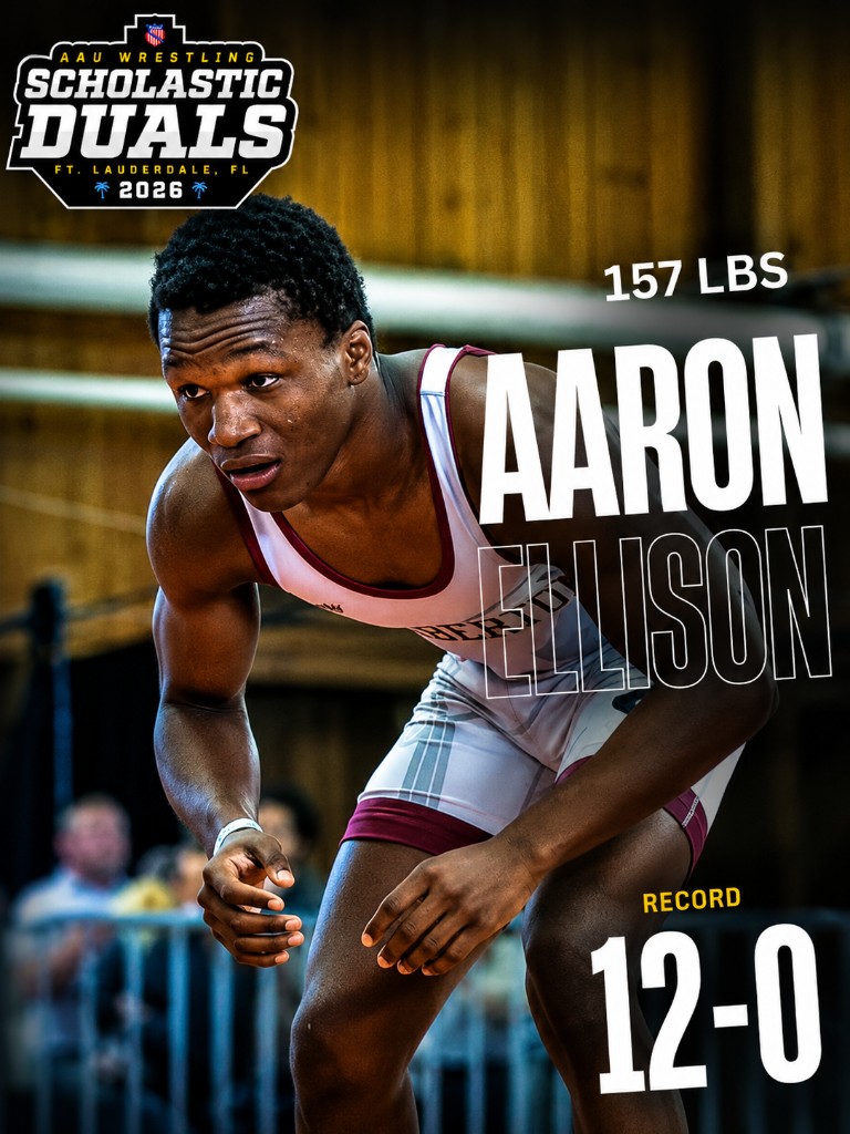 Aaron Ellison, 157 lbs — AAU Scholastic Duals 2026 athlete card