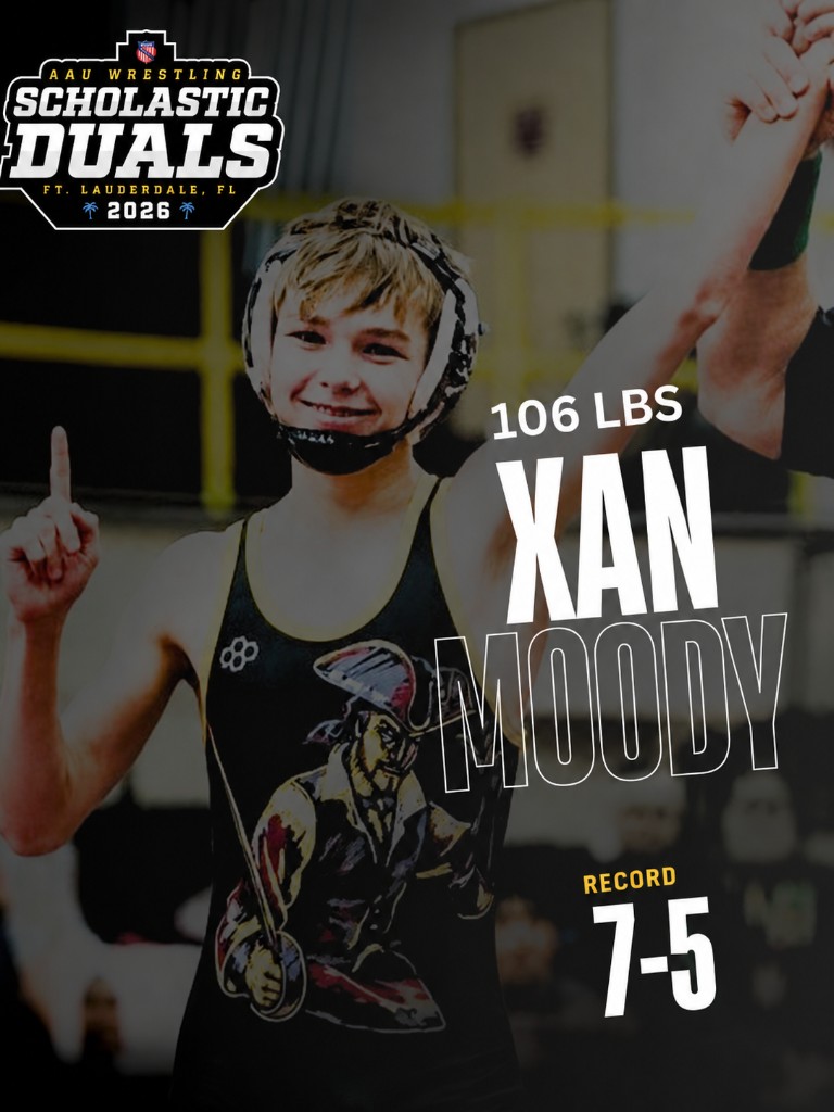 Xan Moody, 106 lbs — AAU Scholastic Duals 2026 athlete card