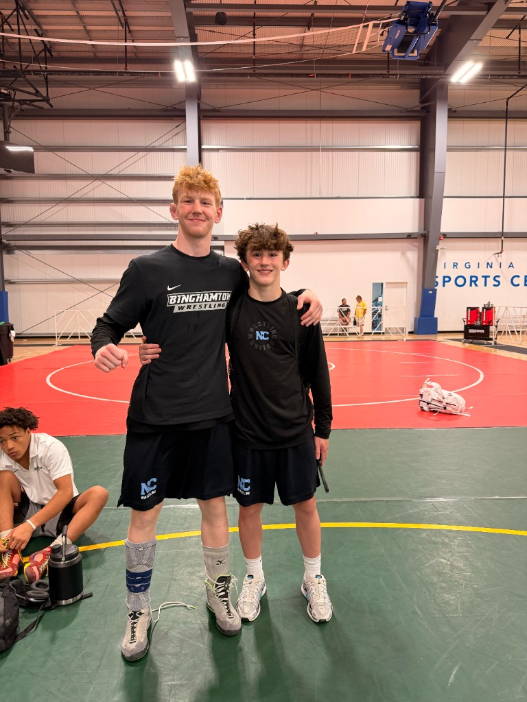 Tobin McNair and Danny McDermott, NC United Most Outstanding Wrestlers at NHSCA Duals 2026